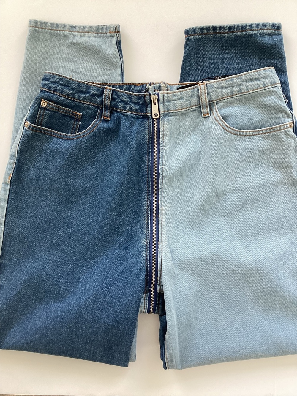 Missguided riot High Rise Mom Two Toned Jeans - Size 12 NWT